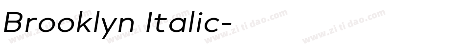Brooklyn Italic字体转换